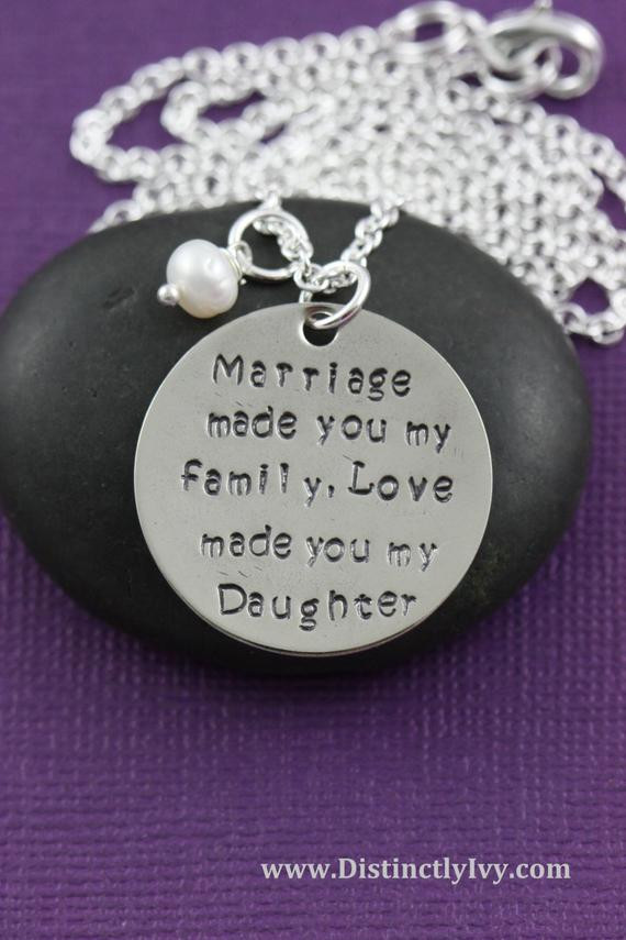 Christmas Gift Ideas For Daughter In Law
 SALE Gift for Daughter in Law Marriage Made You by