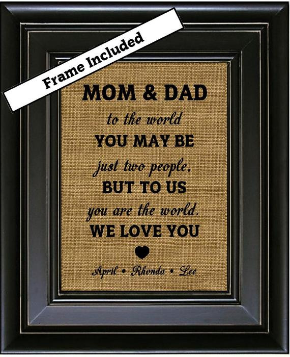 Christmas Gift Ideas For Mom And Dad
 FRAMED Personalized Gift for MOM and DAD from Kids by