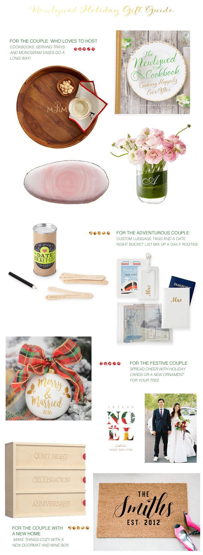 Christmas Gift Ideas For Newlyweds
 Newlywed Holiday Gift Guide