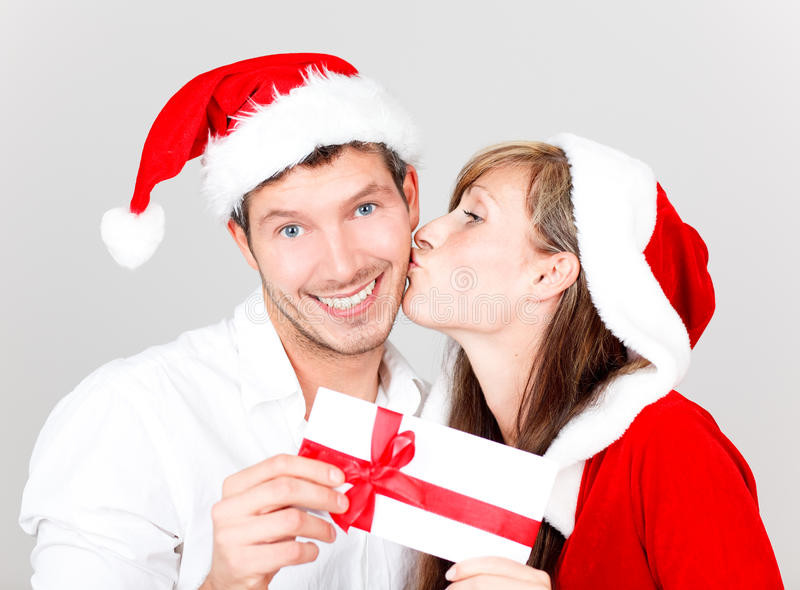 Christmas Gift Ideas For Young Couples
 Merry christmas couple stock photo Image of memo ing