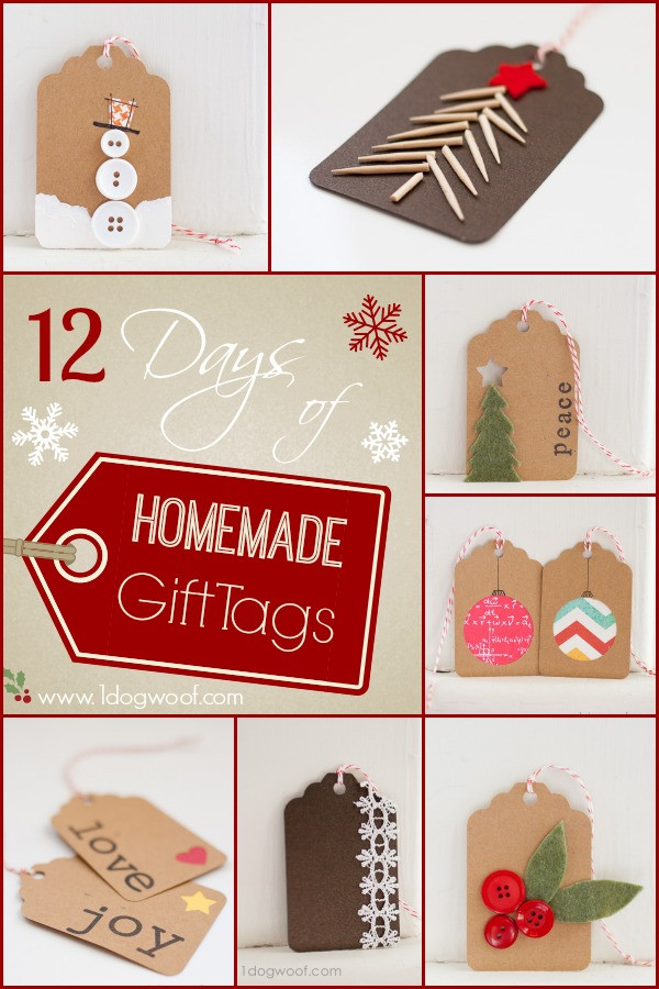 Christmas Gift Tag Ideas
 12 Days of DIY Christmas Gift Tags e Dog Woof