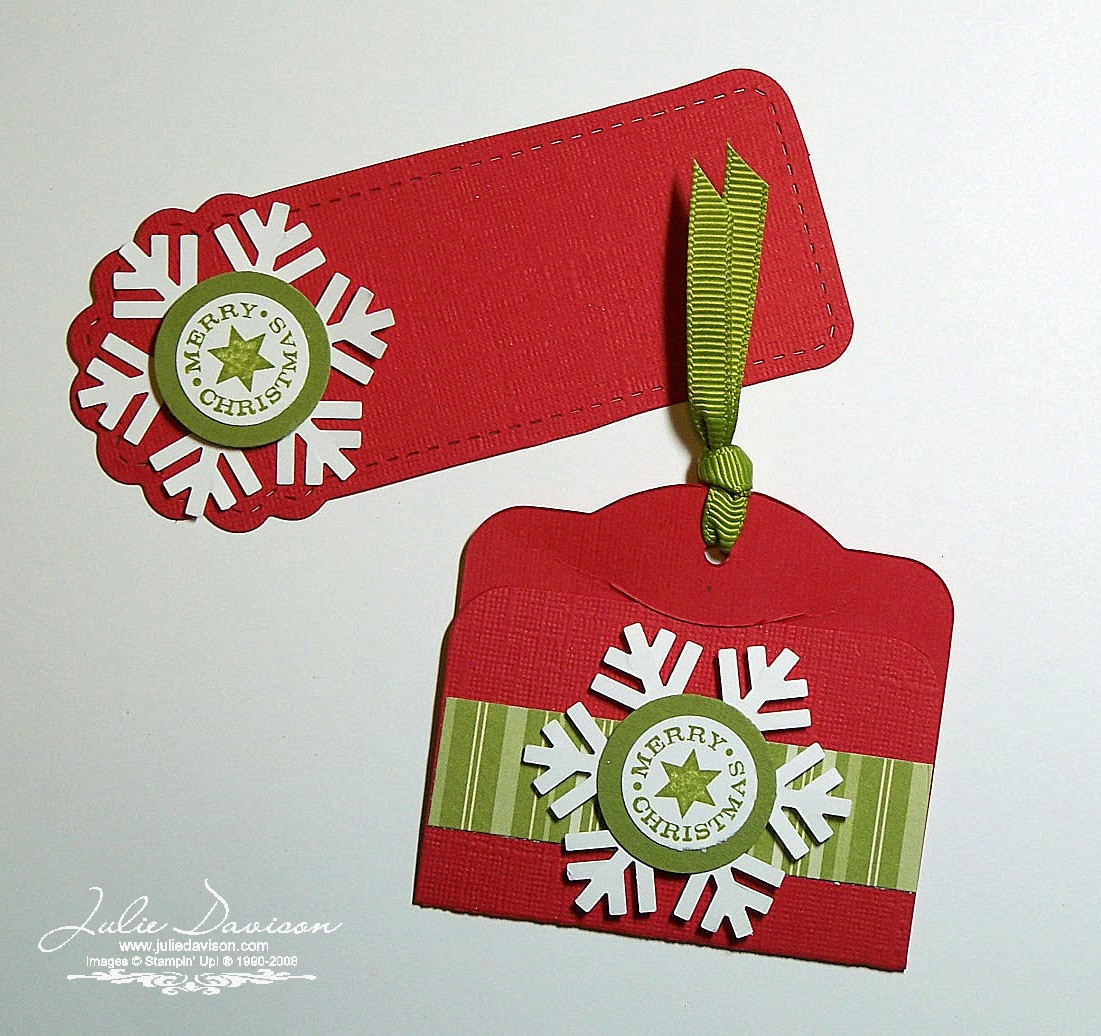 Christmas Gift Tag Ideas
 Julie s Stamping Spot Stampin Up Project Ideas by