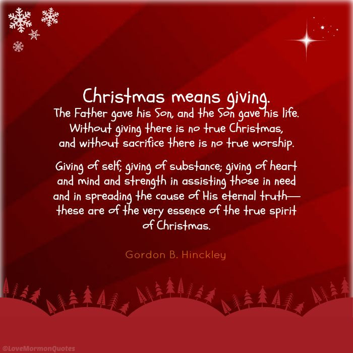 Christmas Giving Quotes
 286 best images about LoveMormonQuotes on Pinterest