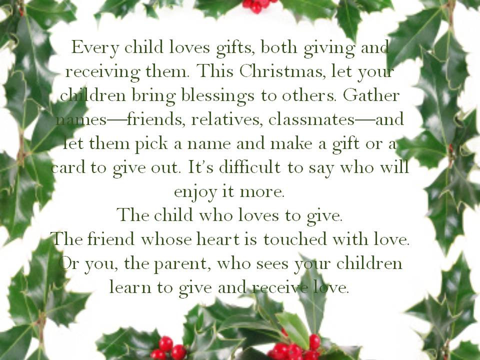 Christmas Giving Quotes
 Christmas Quotes Positive Parenting
