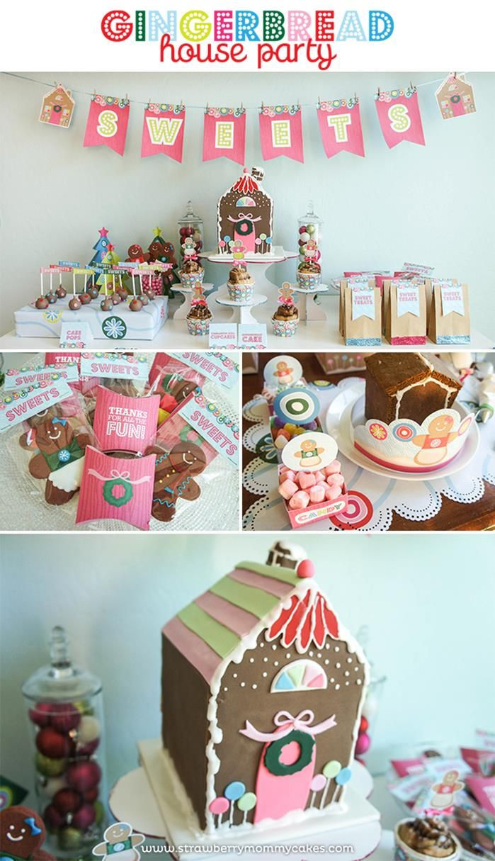Christmas House Party Ideas
 Gingerbread House Party with So Many Cute Ideas via Kara s