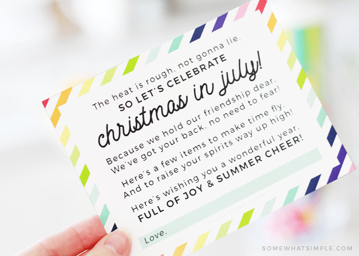 Christmas In July Gift Ideas
 Christmas in July A Fun Family Service Idea With Free