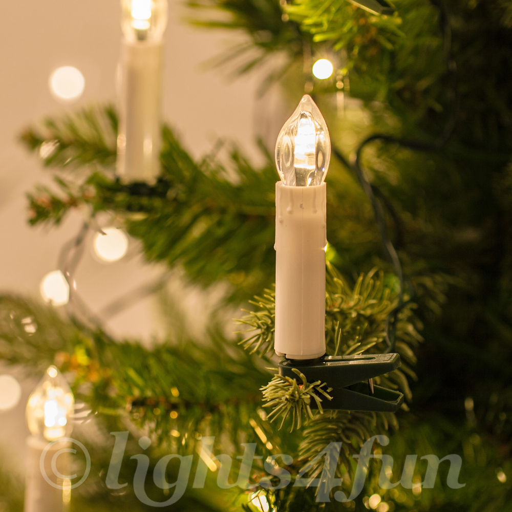 Christmas Indoor Lights
 20 Warm White LED Clip Candle Christmas Tree Indoor