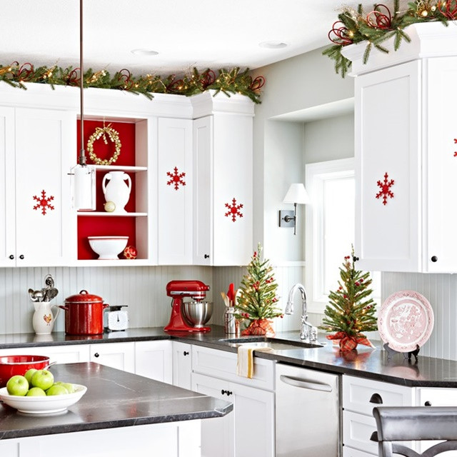 Christmas Kitchen Decorating Ideas
 Red and White Scandinavian Christmas Town & Country Living