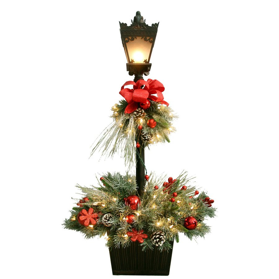 Christmas Lamp Post
 GE 4 ft Decorated Incandescent Lamp Post