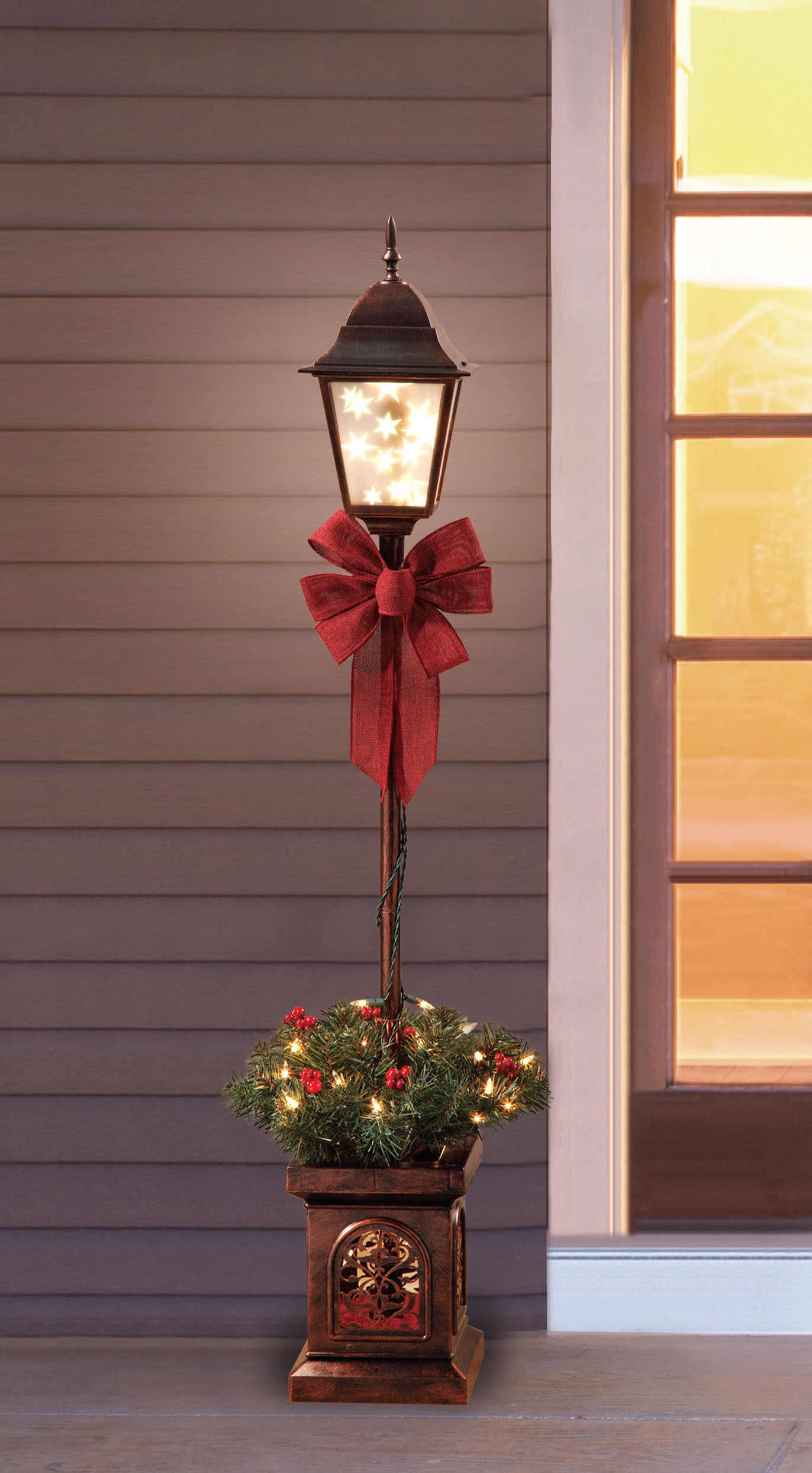 Christmas Lamp Post
 Holiday Time Pre Lit 4′ Christmas Lamp Post Tree ly $25