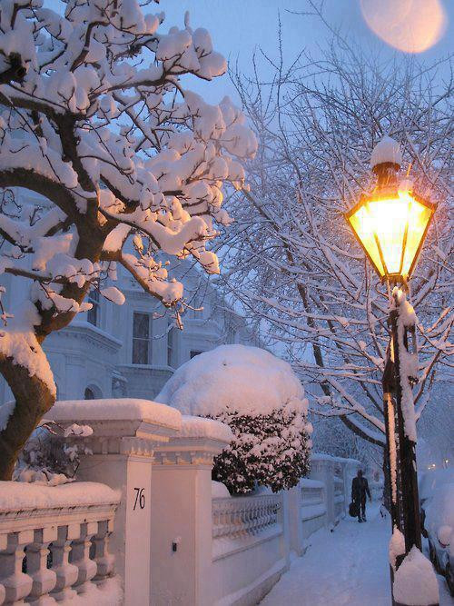 Christmas Lamp Post With Snow
 Un po di neve in un cassetto