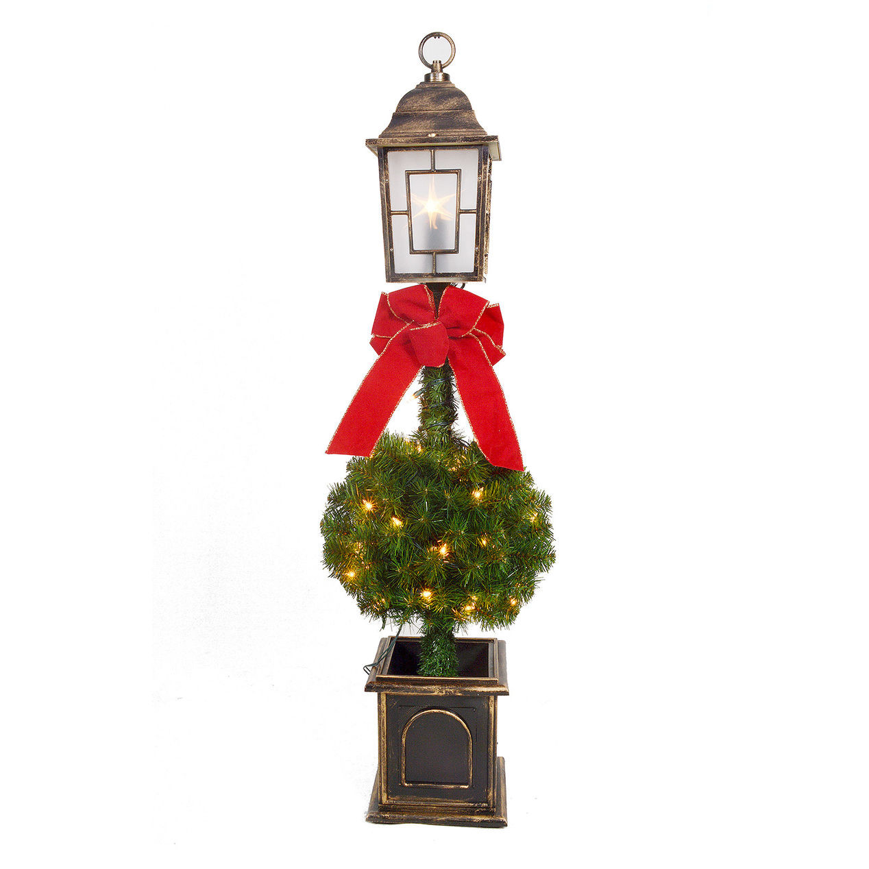 Christmas Lamp Posts
 E3 4 ft Pre Lit Lamp Post Christmas Tree At Home
