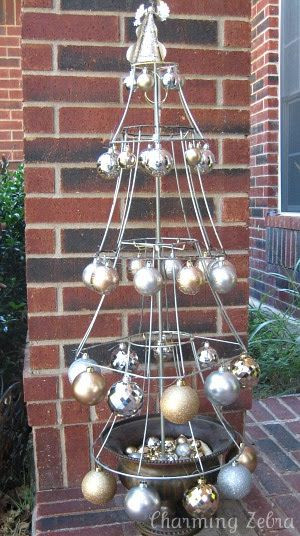 Christmas Lamp Shade
 Lampshade Christmas Tree decorated differently this could