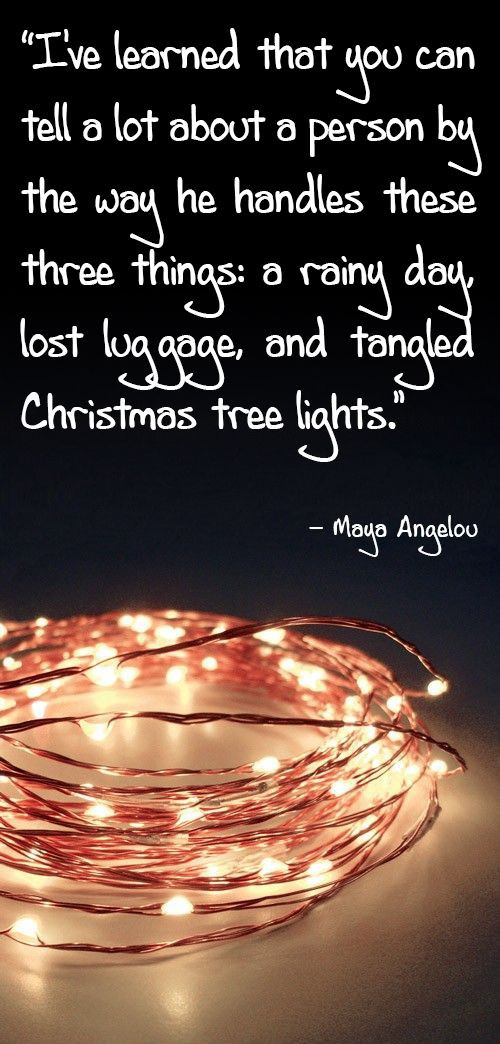 Christmas Light Quotes
 e of my favorite Maya Angelou quotes Happy holidays to