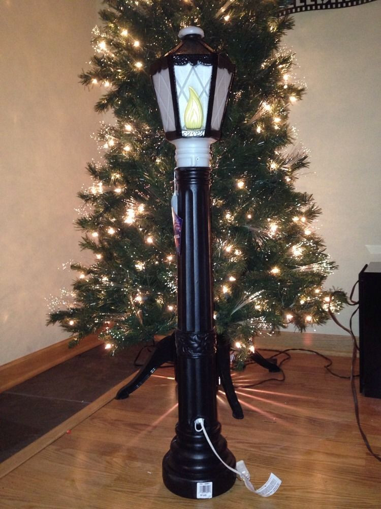 Christmas Lighted Lamp Post
 New 39" Black Lighted Christmas Blow Mold Lamp Post by