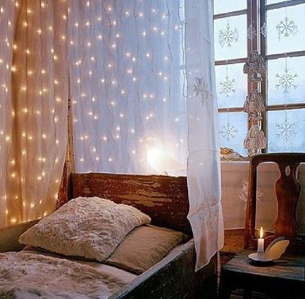 Christmas Lights In Bedroom Ideas
 DIY Inspirations A Canopy Bed • Breakfast With Audrey