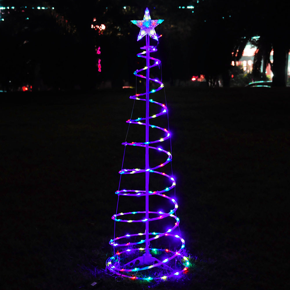 Christmas Lights Led Outdoor
 6 Color Changing LED Spiral Tree Lights Outdoor Indoor