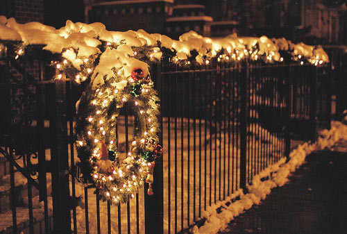 Christmas Lights On Fence Ideas
 Holiday Fence Decor