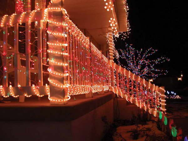 Christmas Lights On Fence Ideas
 Bloombety Christmas Light Ideas With Wood Fence Awesome