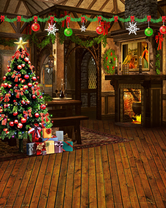 Christmas Living Room Background
 Christmas Fireplace Backdrop Reviews line Shopping
