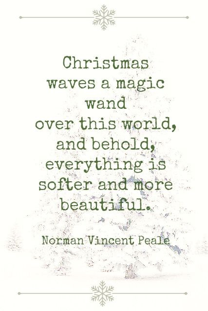 Christmas Magic Quote
 Paying tribute to a wonderful human being Norman Vincent