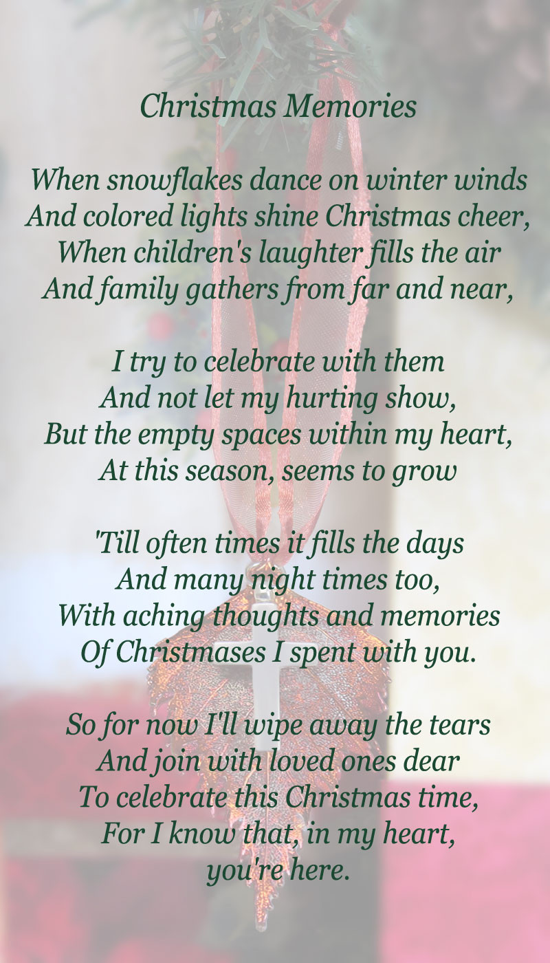 Christmas Memories Quotes
 Missing You At Christmas Poems & Hoiday Memorial Quotes