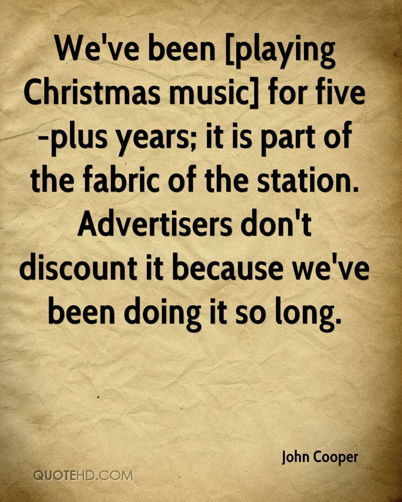 Christmas Music Quotes
 John Cooper Christmas Quotes