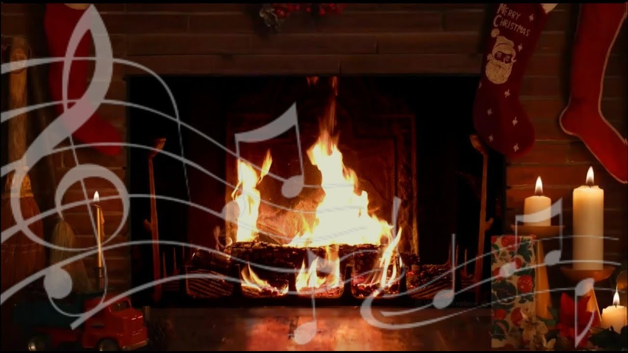 Christmas Music With Crackling Fireplace
 Cozy Yule Log Fireplace with Crackling Christmas Music