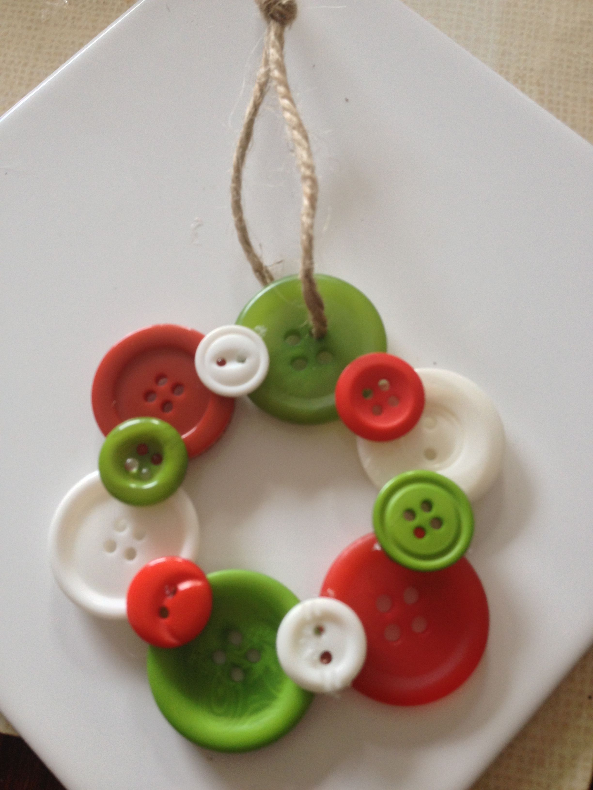 Christmas Ornament Craft Ideas
 Button ornament for Christmas tree