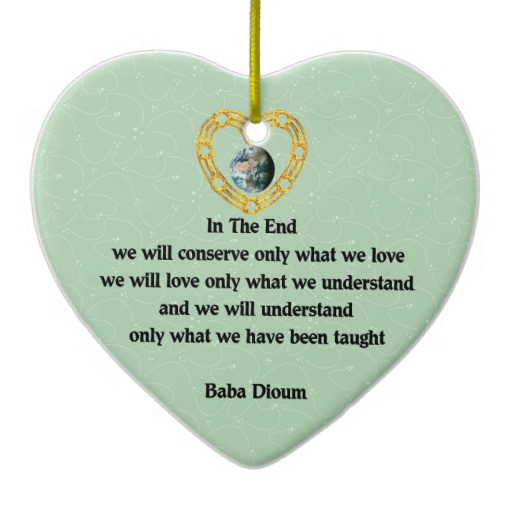 Christmas Ornament Quotes
 Baba Dioum Quote Double Sided Heart Ceramic Christmas