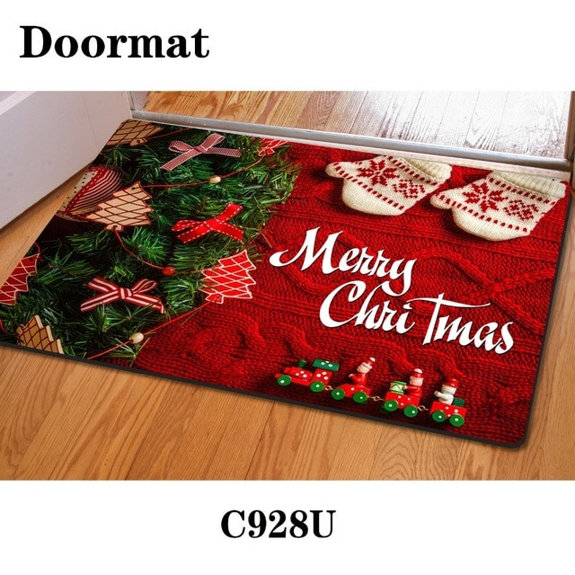 Christmas Outdoor Mats
 Design 3d Print Front Door Mat Floor Carpet Merry