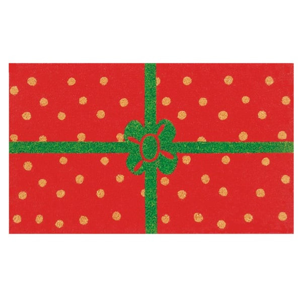 Christmas Outdoor Mats
 Shop Christmas Package Red Green Coir Outdoor Door Mat 1
