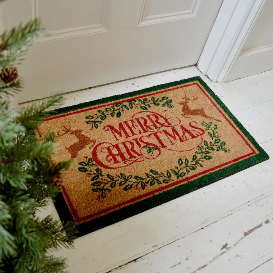 Christmas Outdoor Mats
 Buy Merry Christmas Coir Doormats — The Worm that Turned
