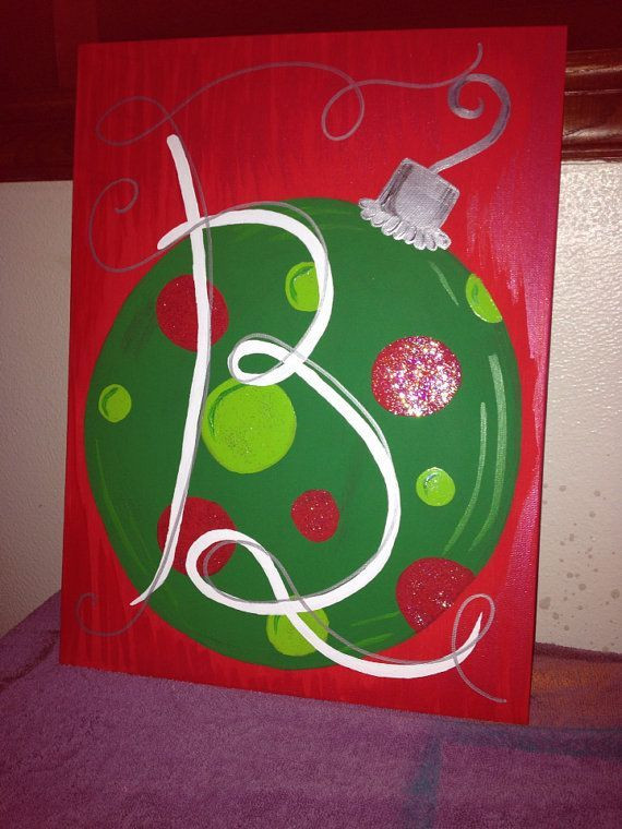 Christmas Painting Crafts
 Christmas Painting Canvas Ideas Hand painted christmas