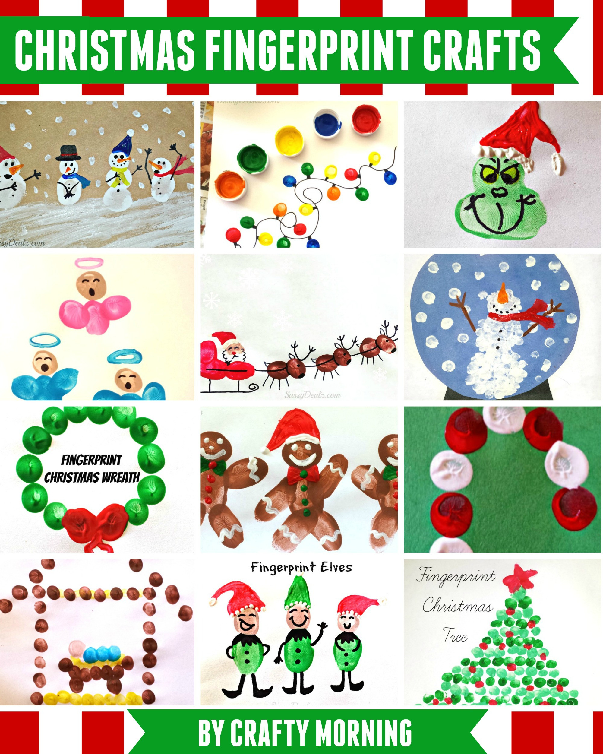 Christmas Painting Crafts
 Christmas Fingerprint Crafts U Create