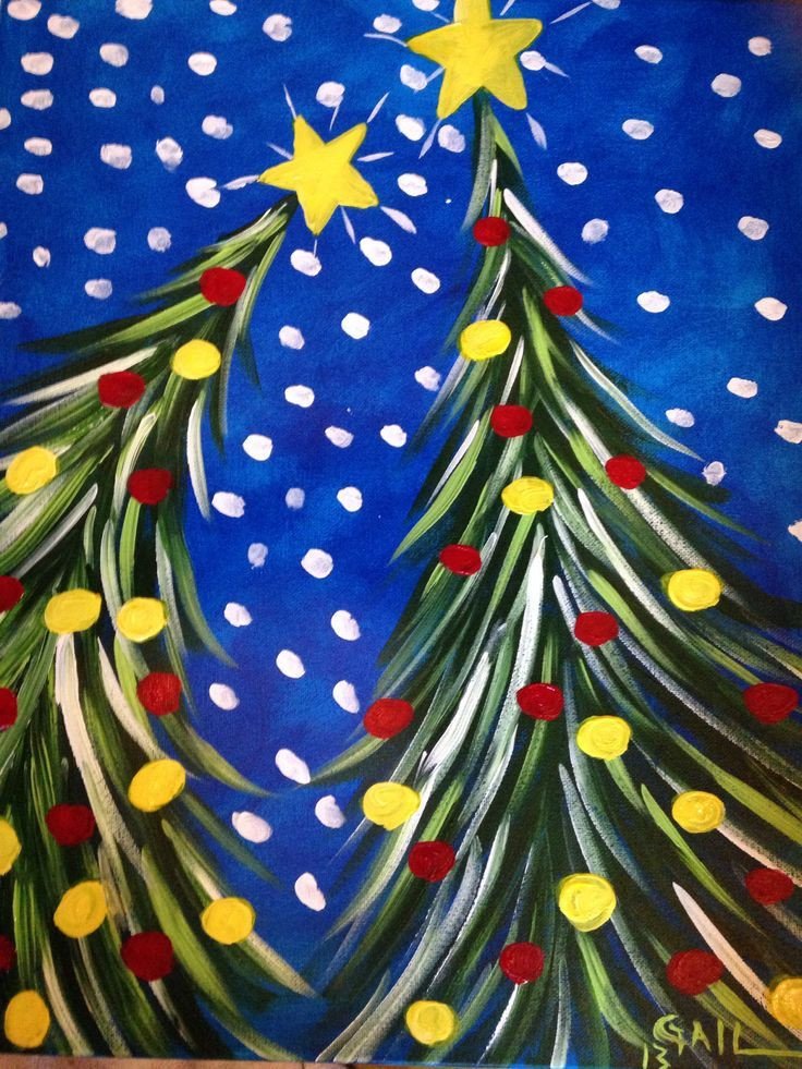Christmas Painting Ideas
 25 Best Ideas about Christmas Canvas Paintings on