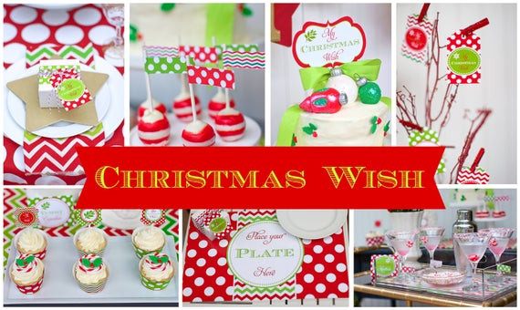 Christmas Party Centerpiece Ideas
 Items similar to CHRISTMAS Party Decorations PRINTABLE