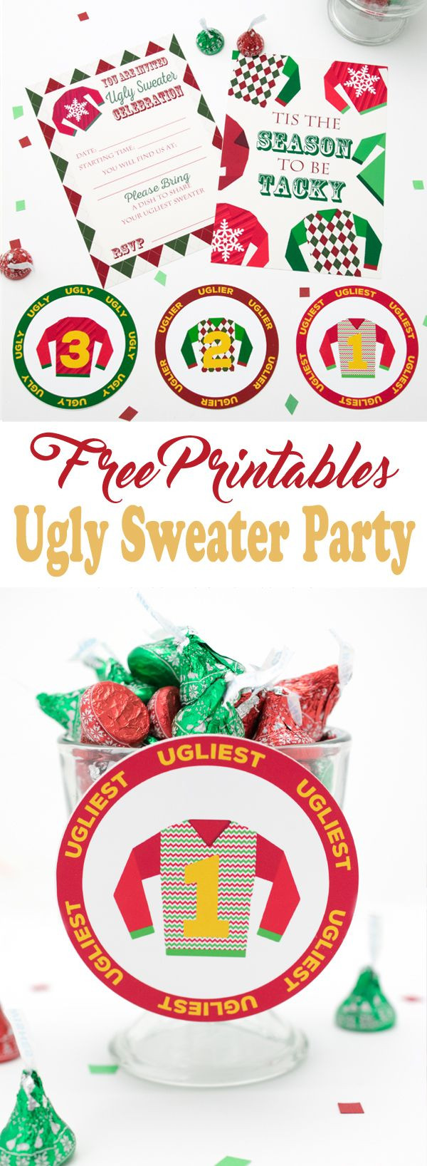 Christmas Party Contest Ideas
 Ugly Sweater Party Invitations and Medals Free Printable