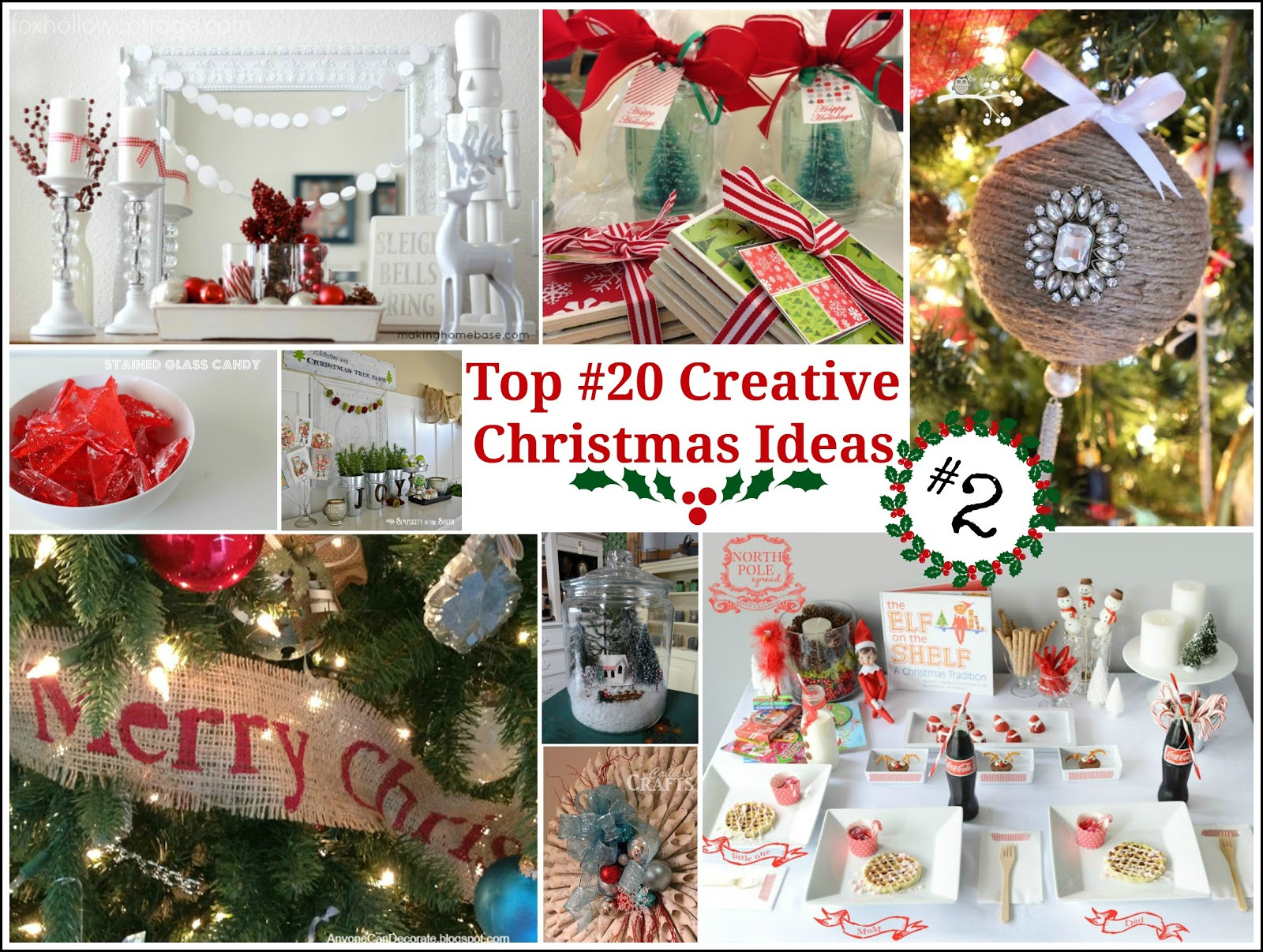 Christmas Party Craft Ideas
 Top 20 Creative Christmas Ideas II Fox Hollow Cottage
