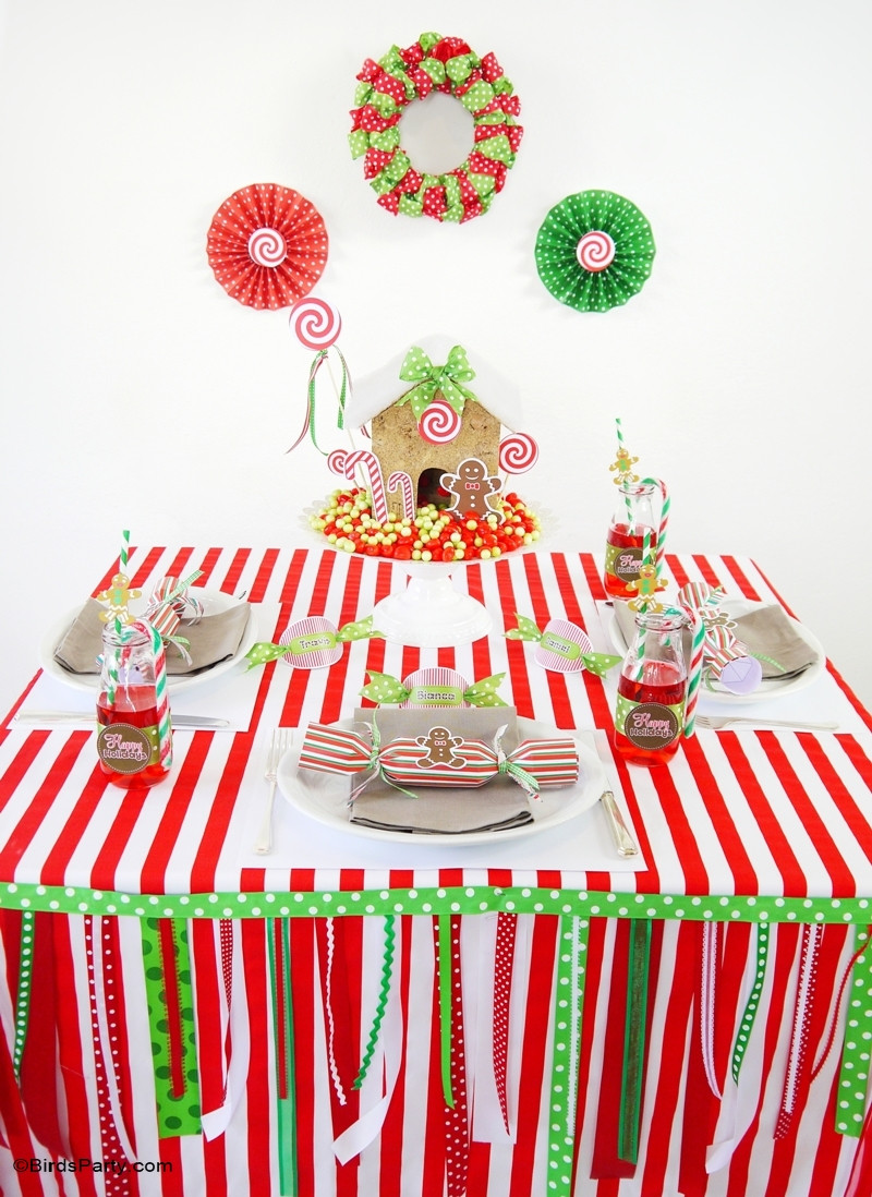Christmas Party Decorations DIY
 Candyland Christmas Tablescape