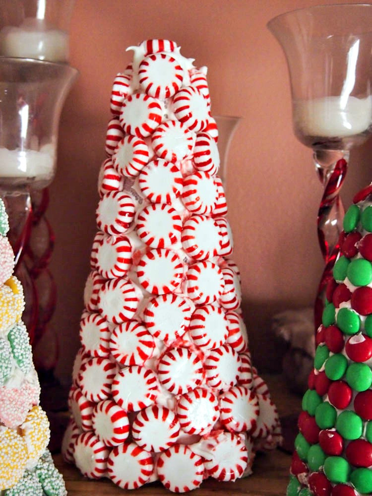 Christmas Party Decorations DIY
 Candy Christmas Trees Upstate Ramblings
