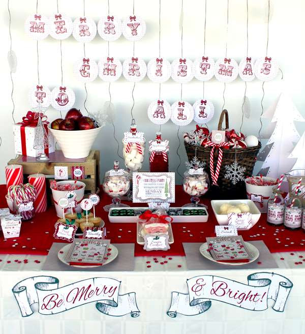 Christmas Party Decorations Ideas
 Vintage Retro Christmas Holiday Party Ideas