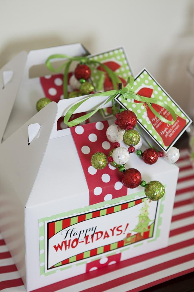 Christmas Party Favor Ideas
 A Grinch Inspired Christmas Party Spaceships and Laser Beams