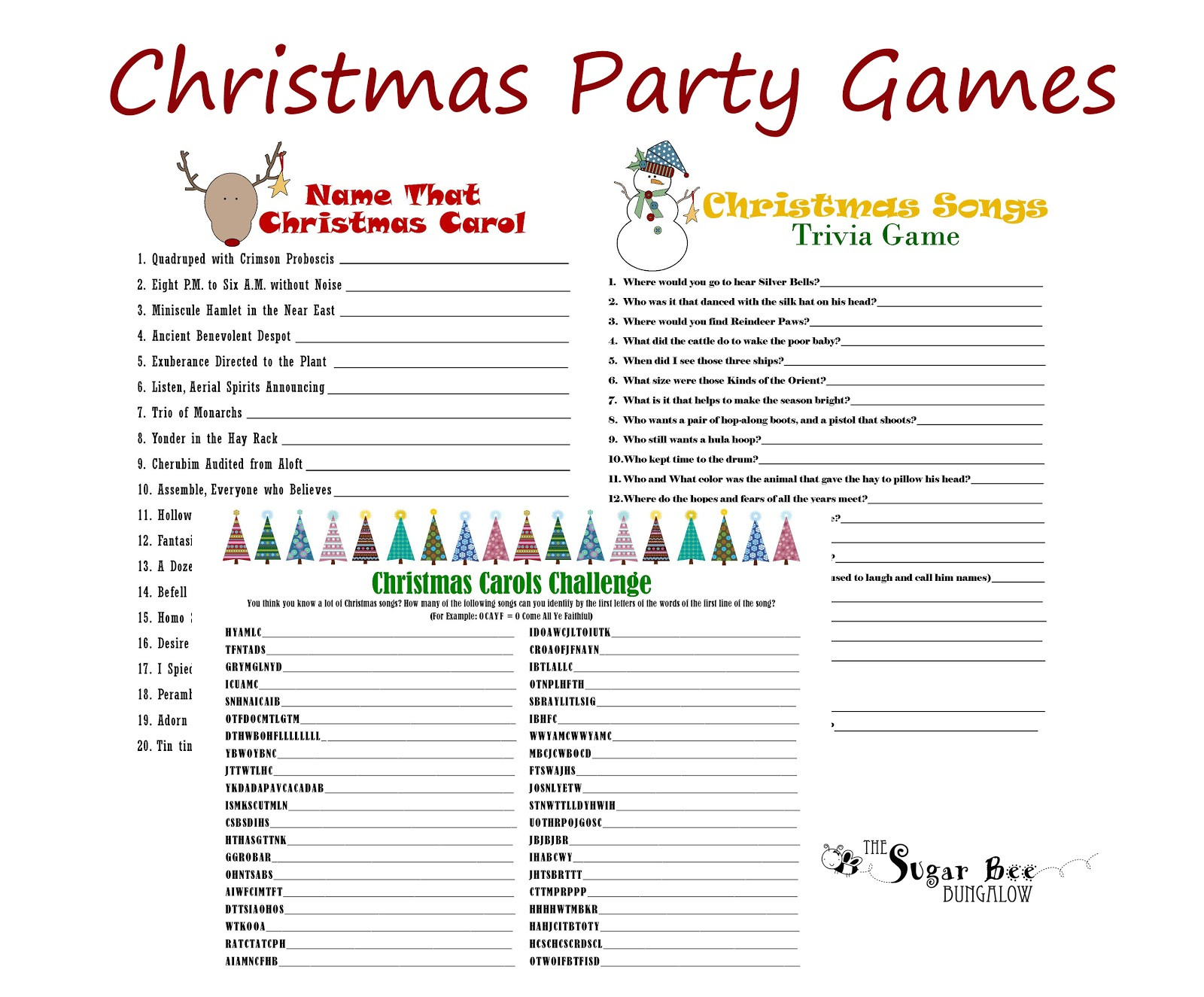 Christmas Party Game Ideas For Adults
 The Sugar Bee Bungalow December 2012