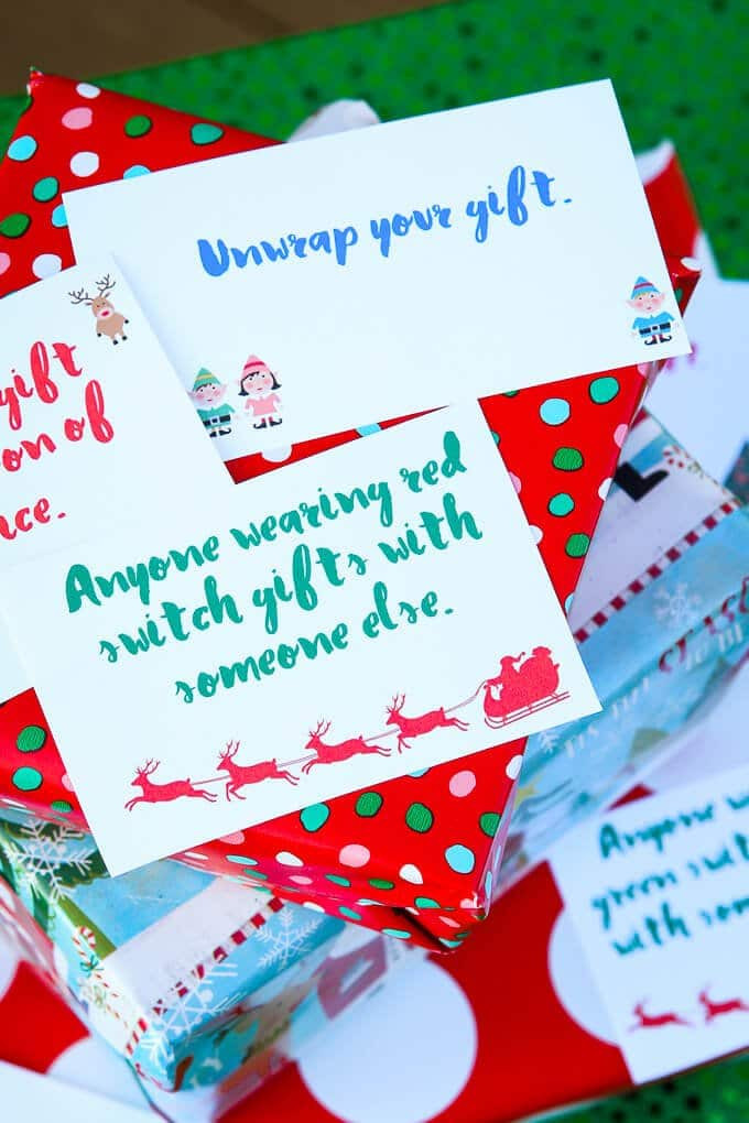 Christmas Party Gifts Exchange Ideas
 Free Printable Exchange Cards for The Best Holiday Gift