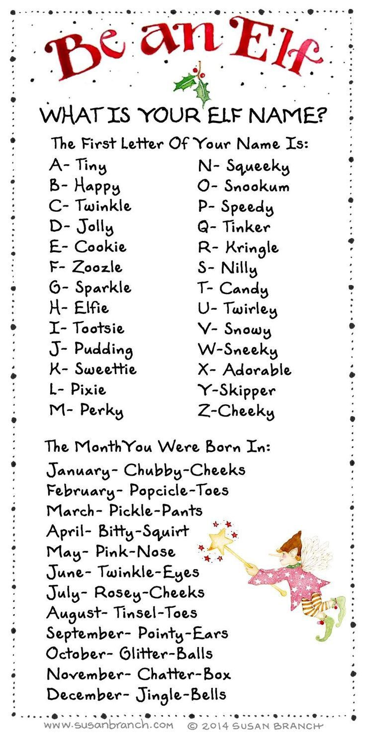 Christmas Party Name Ideas
 17 Best images about whats your name on Pinterest