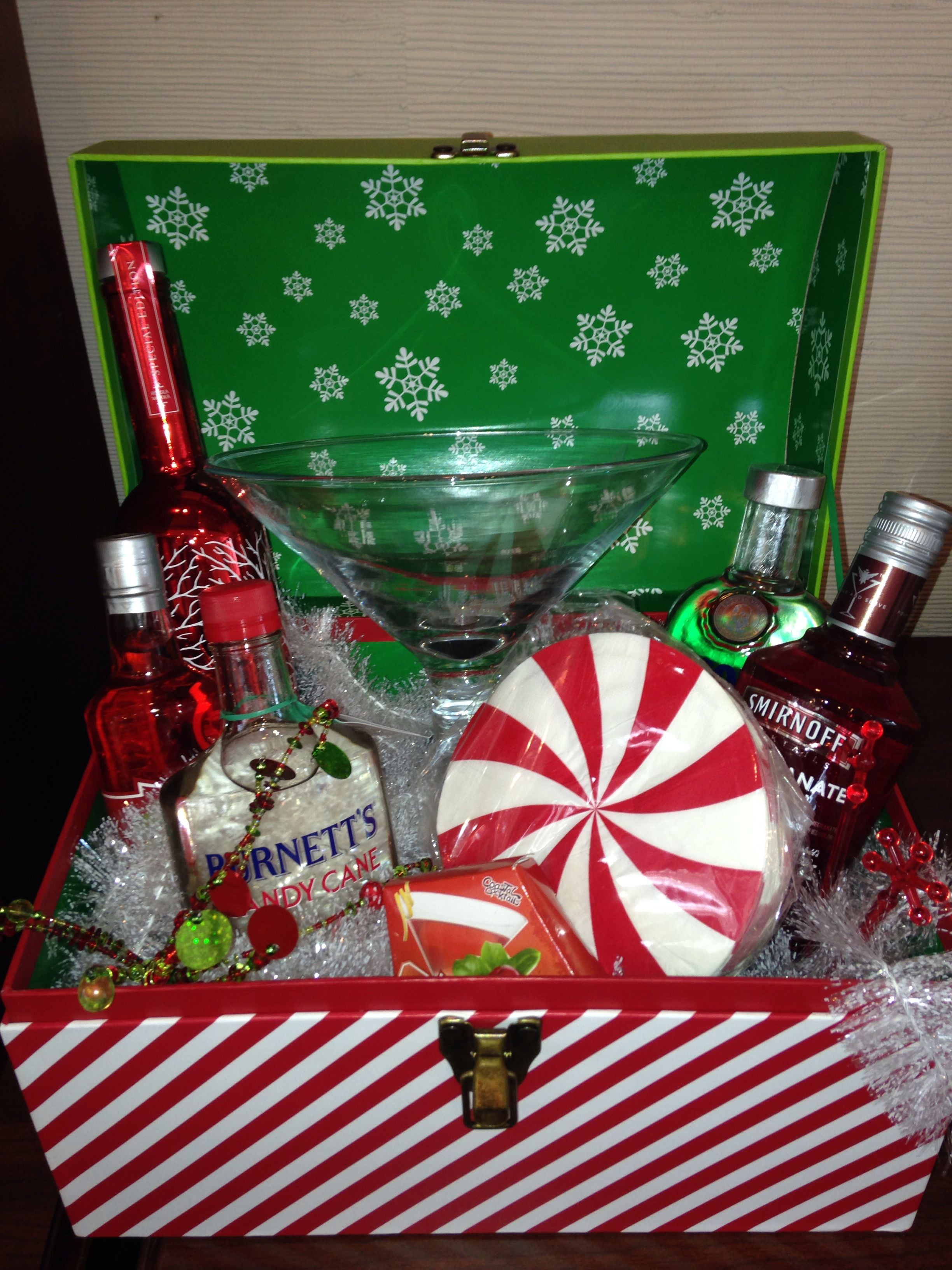 Christmas Party Raffle Ideas
 Martini t basket Gift Baskets Pinterest