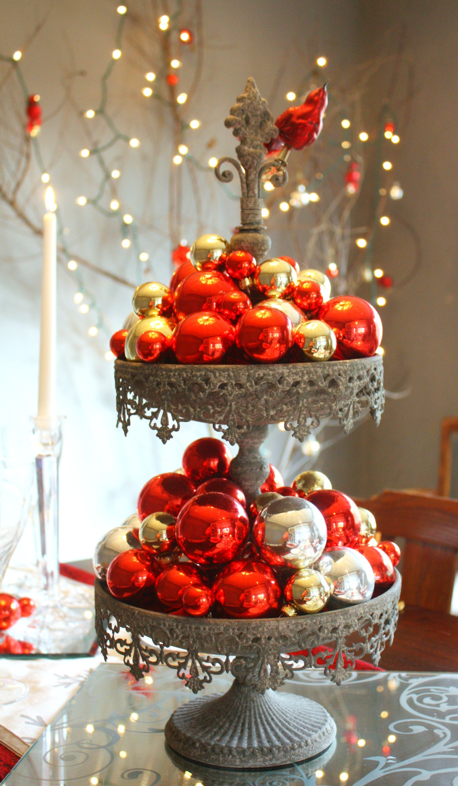 Christmas Party Table Decoration Ideas
 Red & Silver Christmas Table Setting • Craft Thyme
