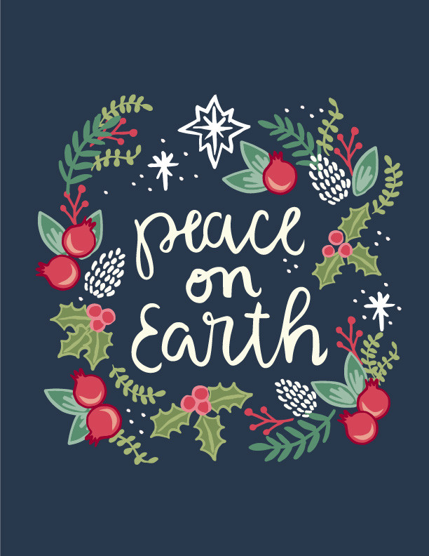 Christmas Peace Quotes
 Free Printable Peace on Earth Christmas Artwork