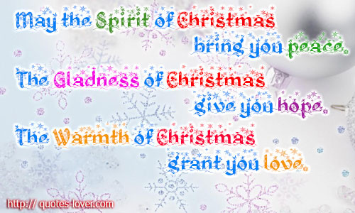 Christmas Peace Quotes
 To Give You Hope Quotes QuotesGram
